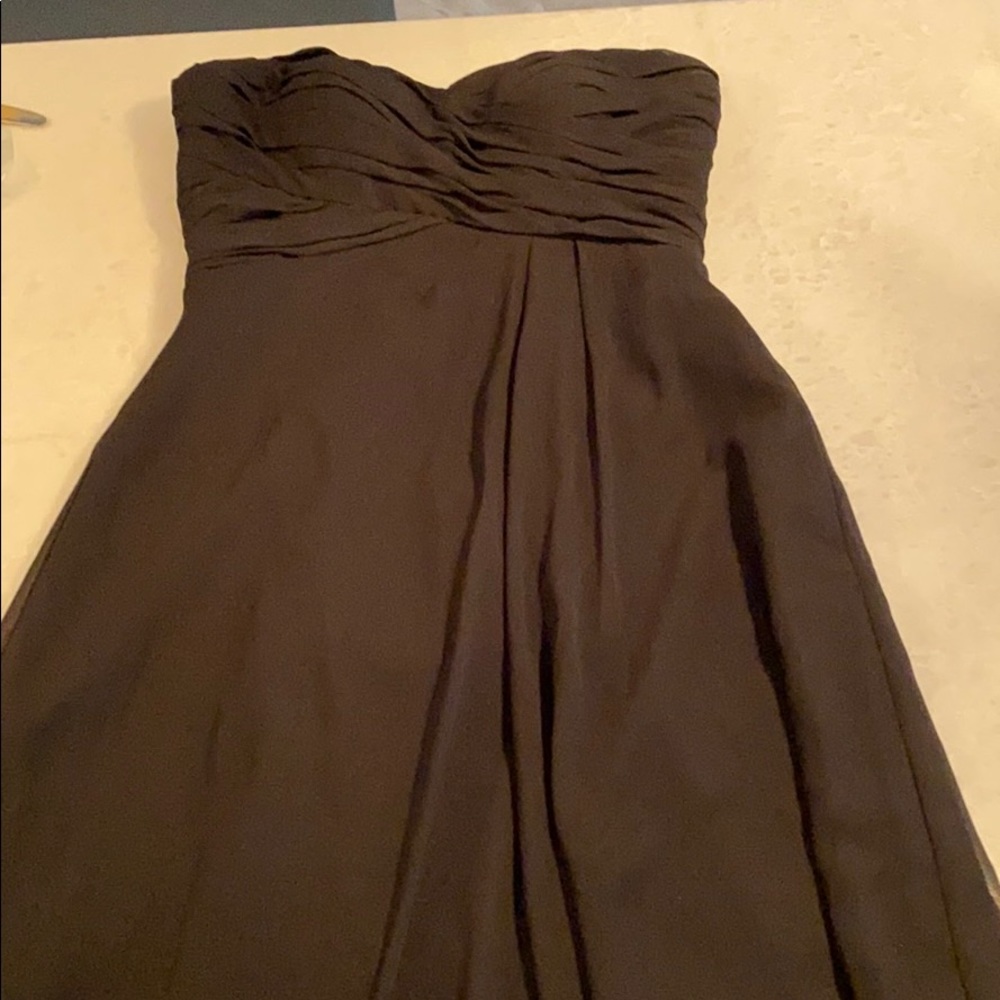 Black chiffon bridesmaid dress
